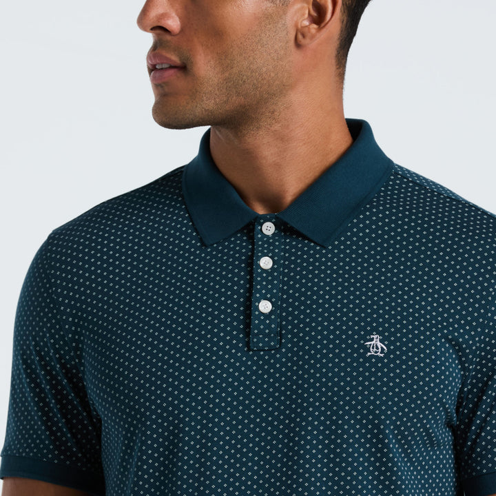 Polo De Algodón Con Estampado De Rombos