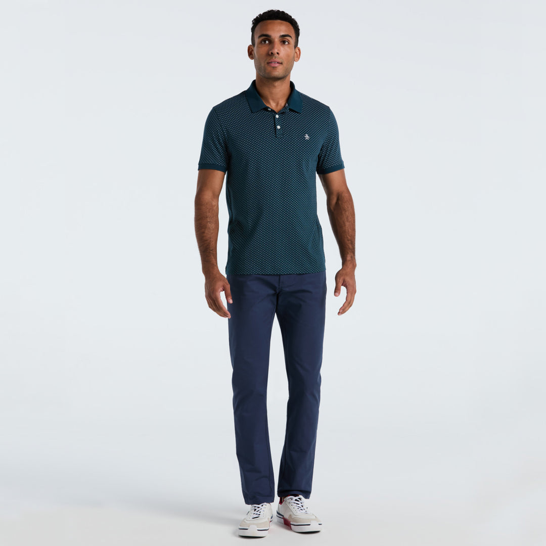 Polo De Algodón Con Estampado De Rombos