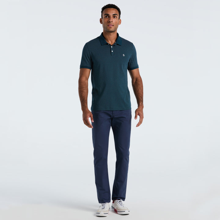 Polo De Algodón Con Estampado De Rombos