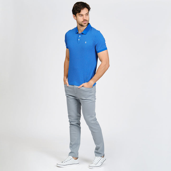 Polo De Algodón Con Estampado De Rombos