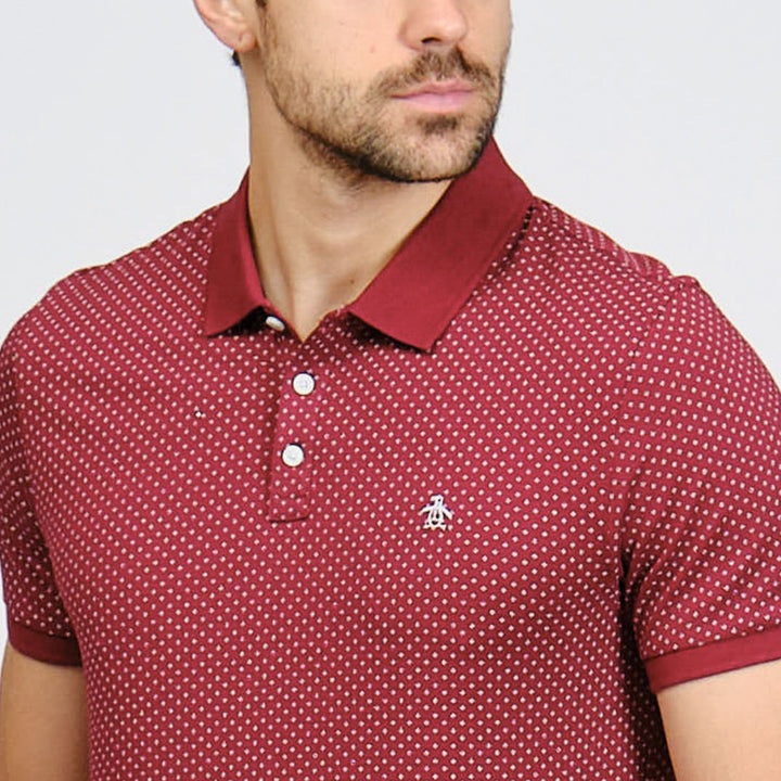 Polo De Algodón Con Estampado De Rombos