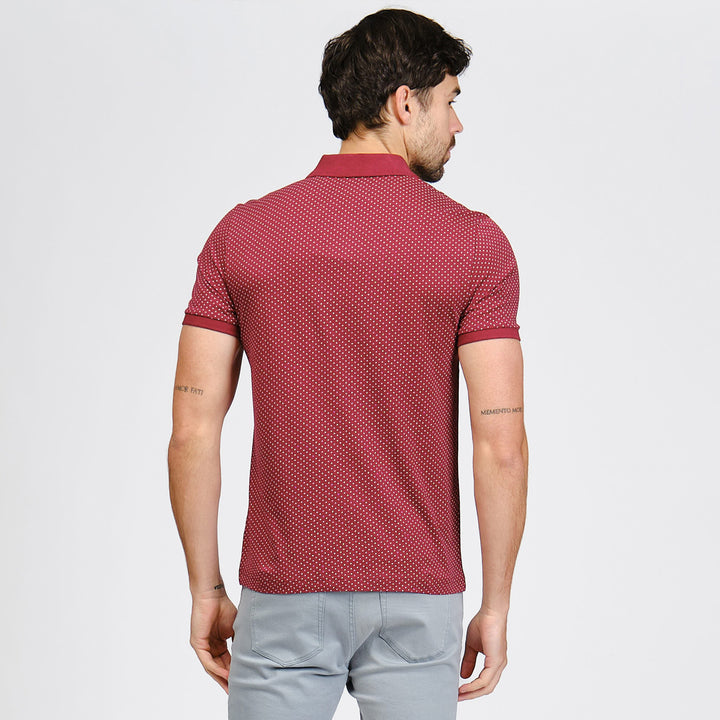 Polo De Algodón Con Estampado De Rombos