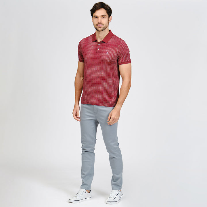 Polo De Algodón Con Estampado De Rombos