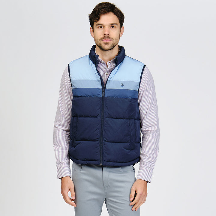 Chaleco Colorblock Ligero De Pluma Sintetica