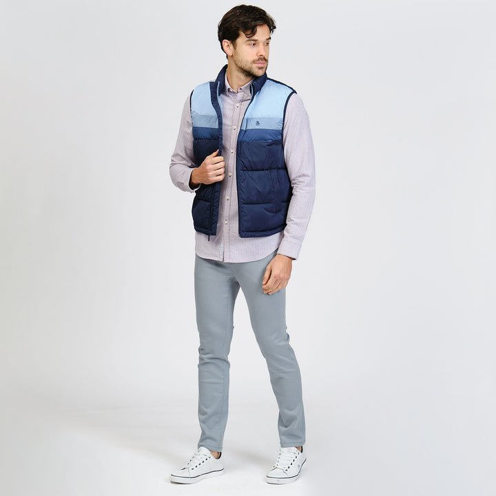 Chaleco Colorblock Ligero De Pluma Sintetica