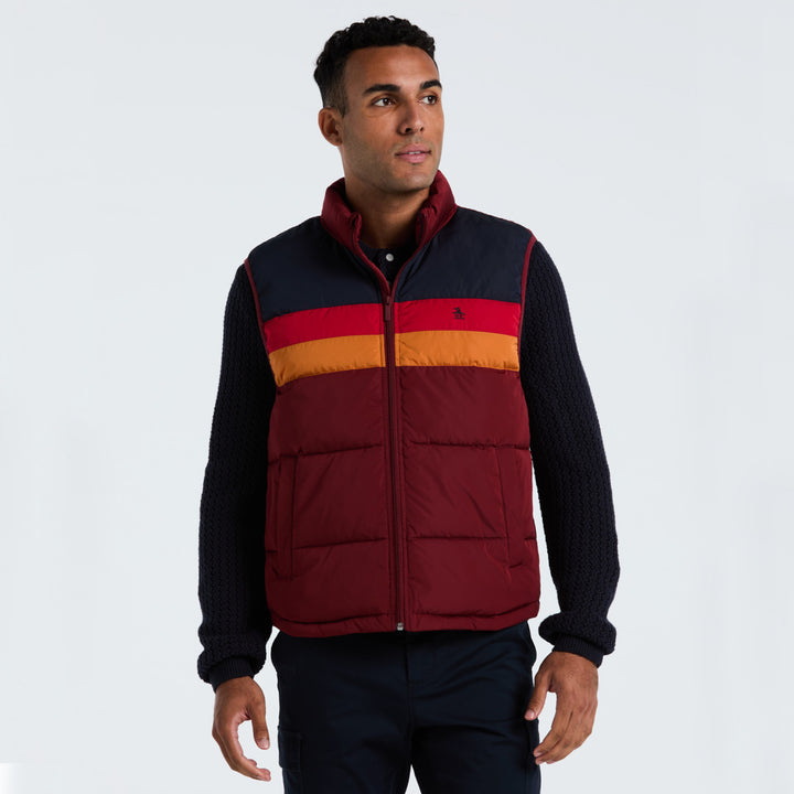 Chaleco Colorblock Ligero De Pluma Sintetica