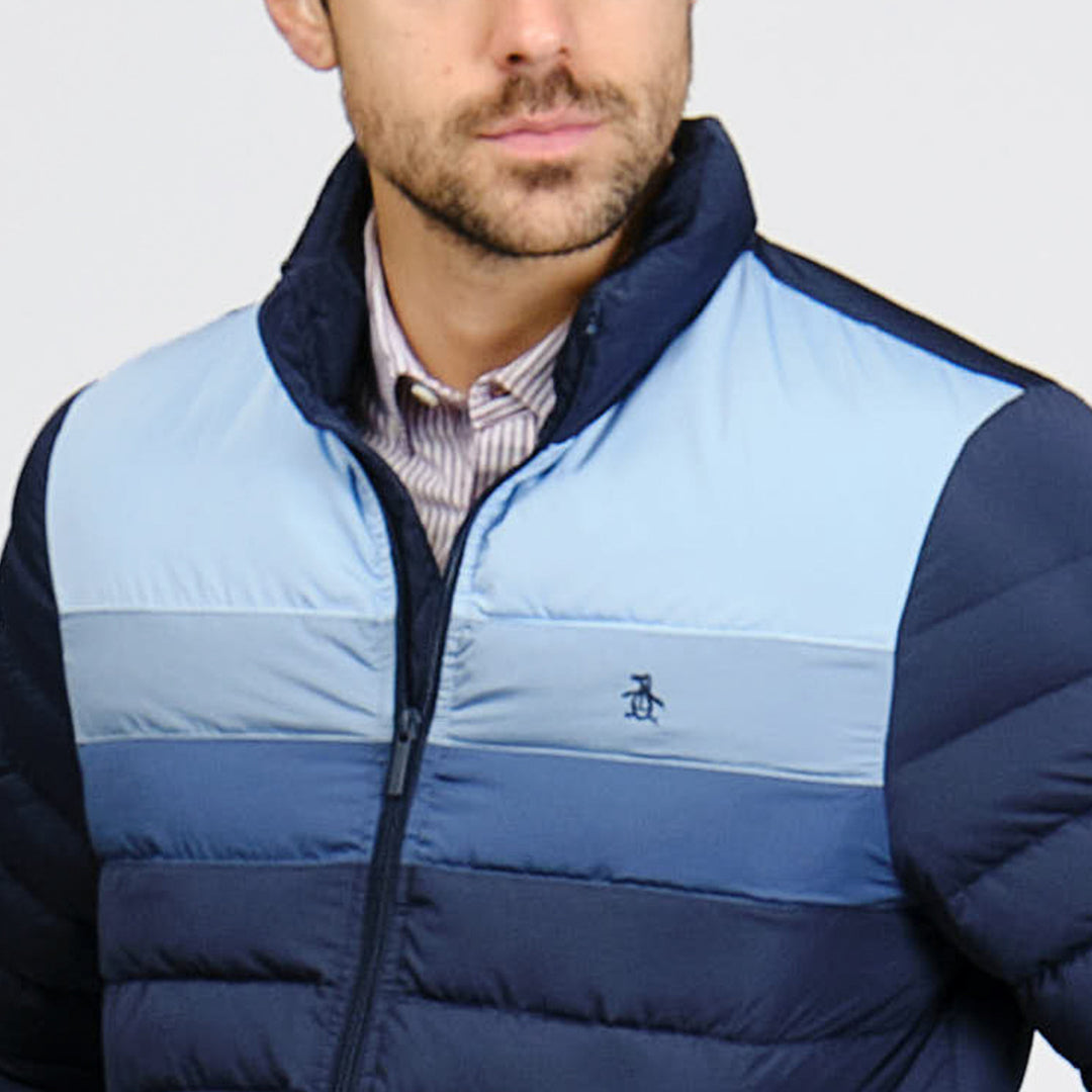 Chamarra Colorblock Ligera De Pluma Sintetica
