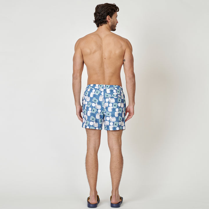 Traje De Baño Retro Geo