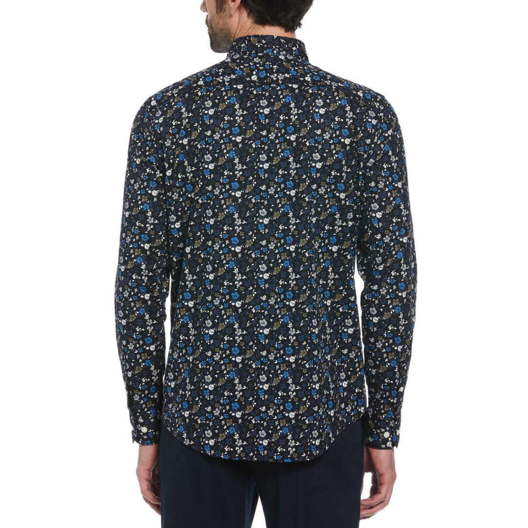 Camisa Manga Larga De Popelina Floral