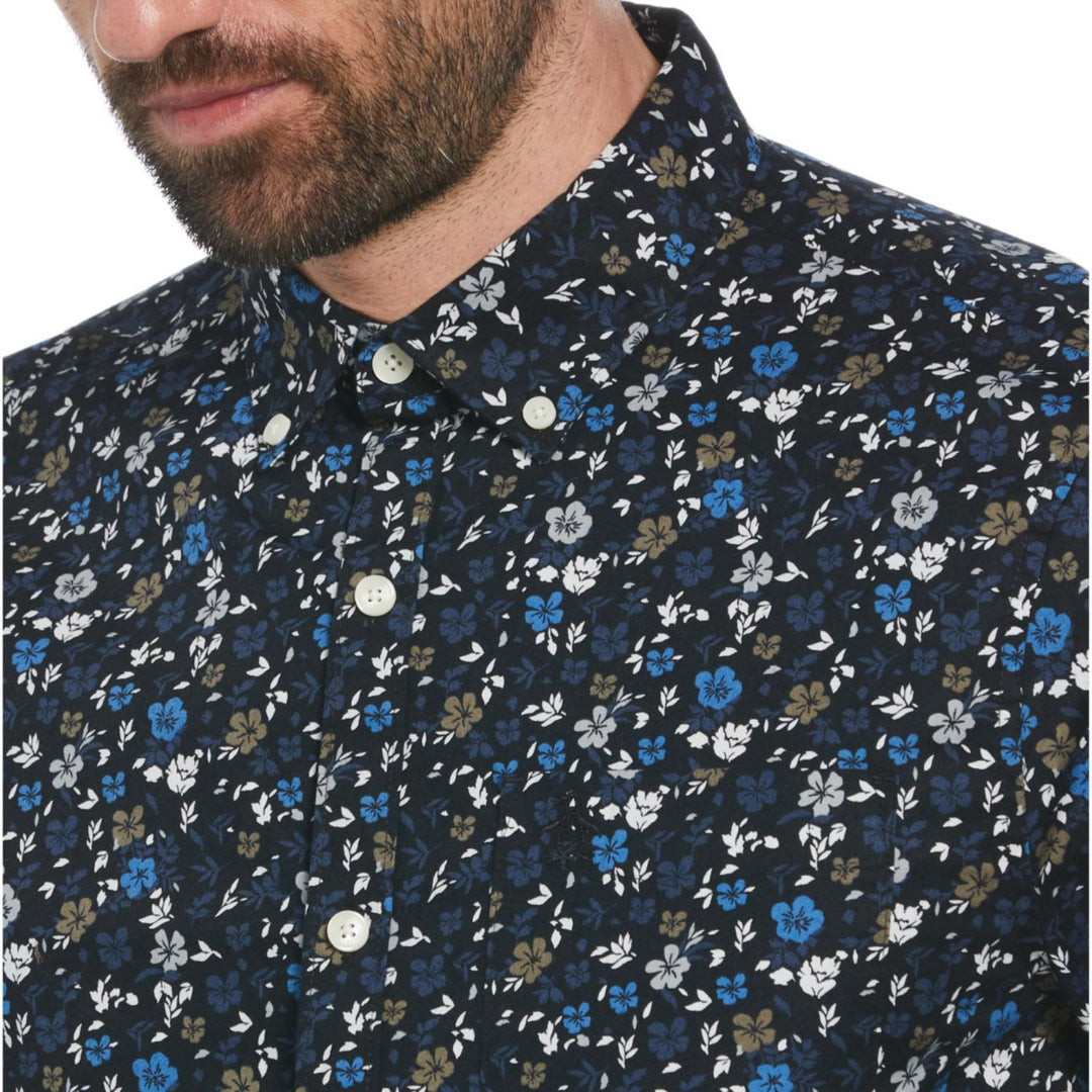 Camisa Manga Larga De Popelina Floral