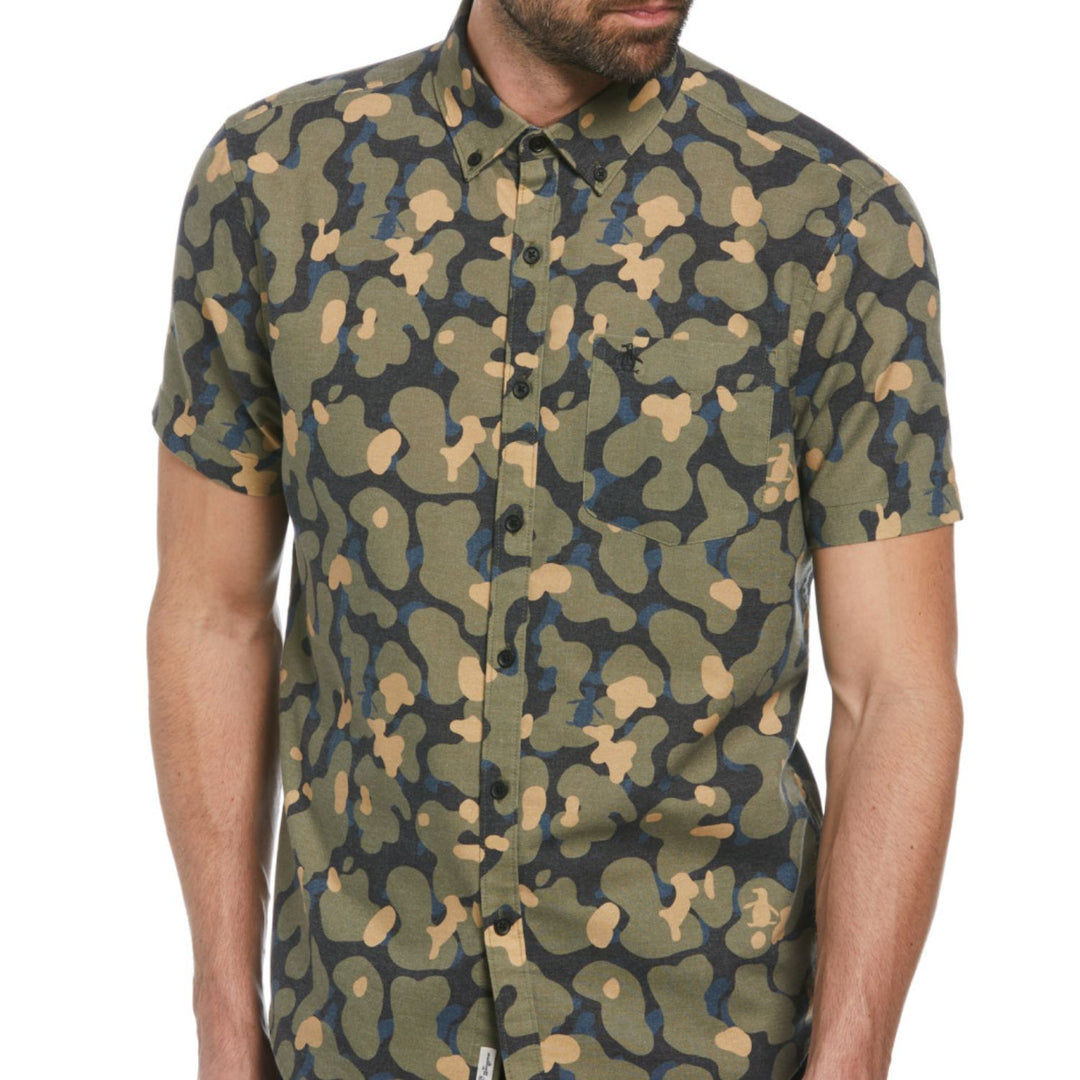 Camisa Manga Corta Oxford AOP Camo