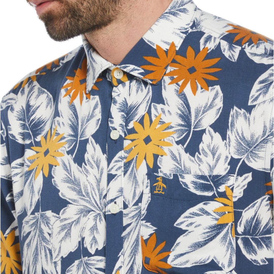 Camisa Manga Corta De Viscosa Con Estampado Floral