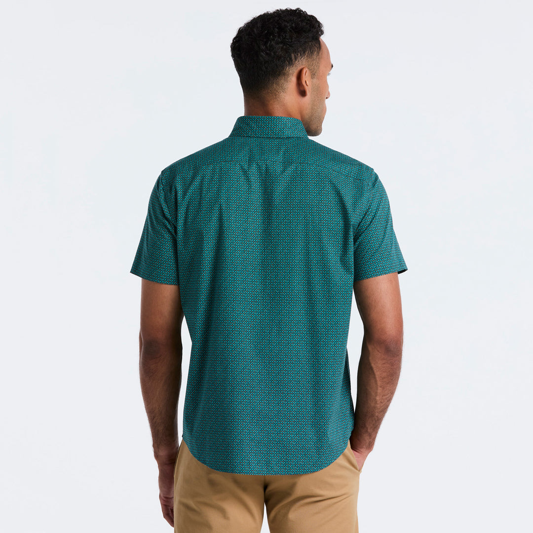 Camisa Manga Corta De Popelina Micro Geo