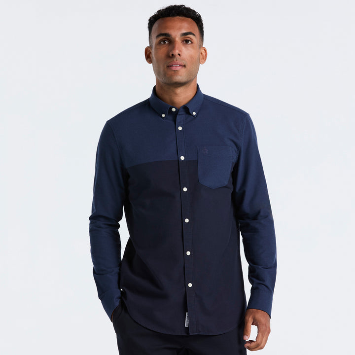 Camisa Manga Larga Oxford Colorblock
