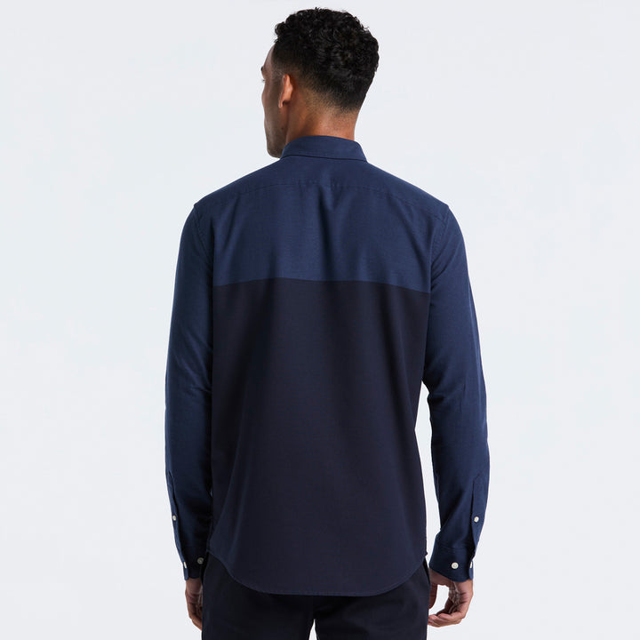 Camisa Manga Larga Oxford Colorblock