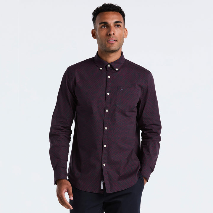 Camisa Manga Corta De Popelina Micro Diamond