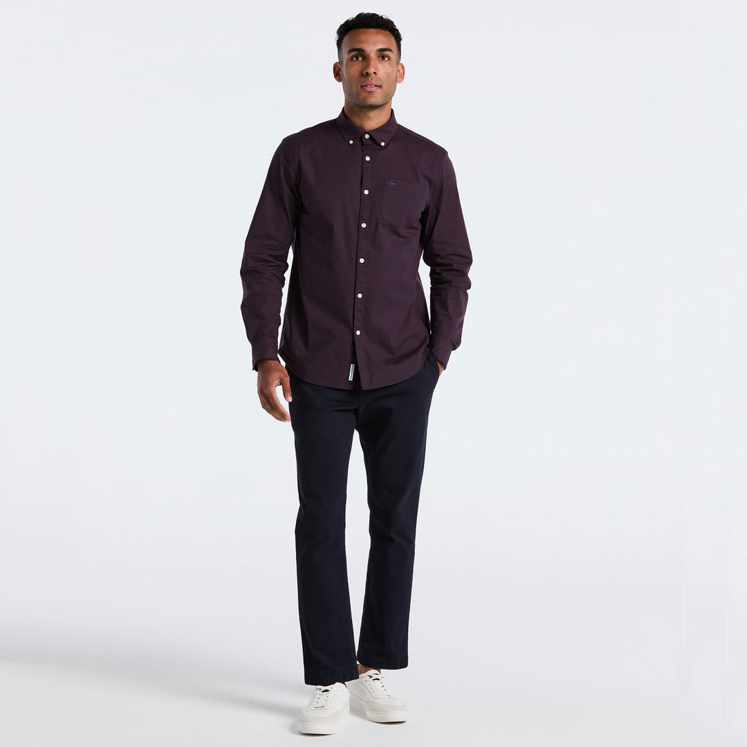 Camisa Manga Corta De Popelina Micro Diamond