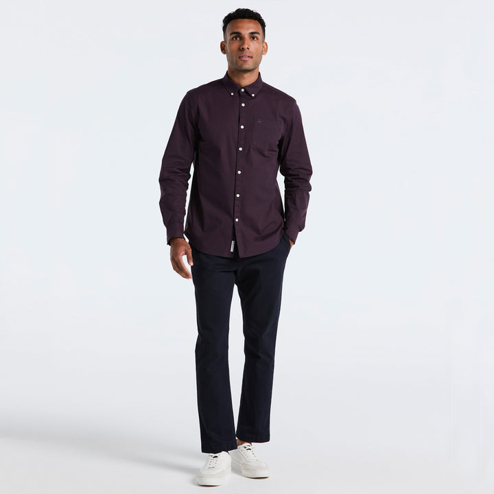 Camisa Manga Corta De Popelina Micro Diamond