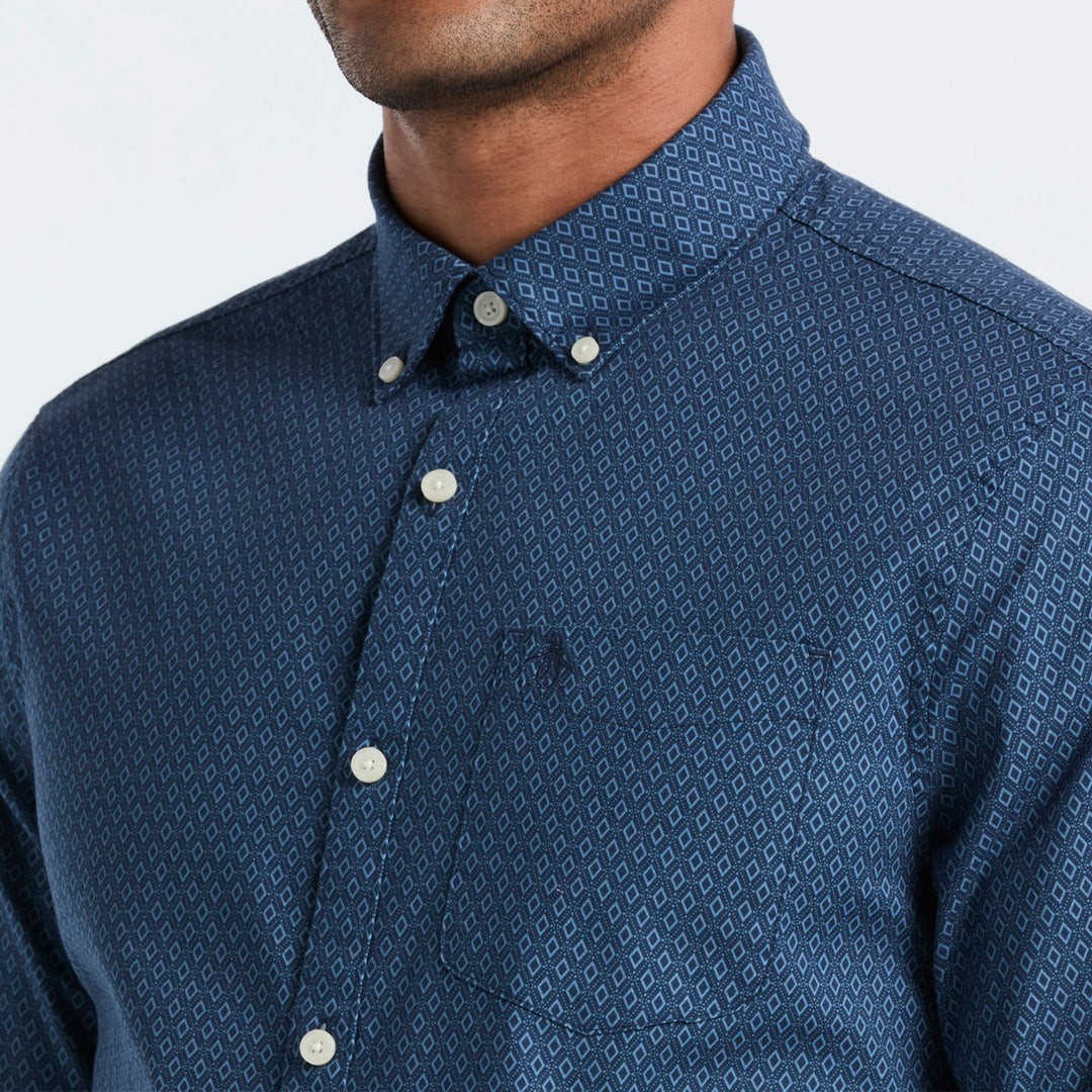 Camisa Manga Corta De Popelina Micro Diamond