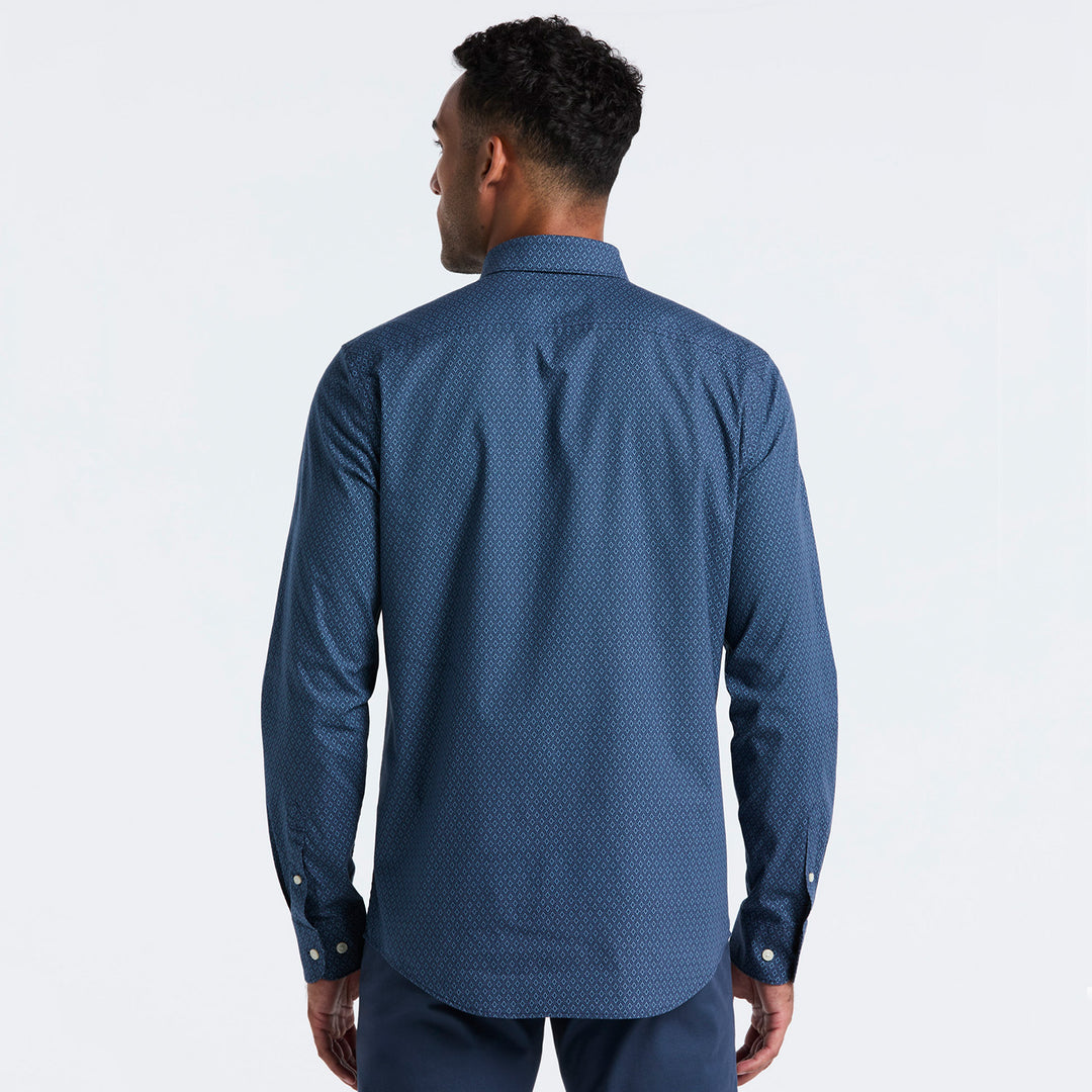 Camisa Manga Corta De Popelina Micro Diamond