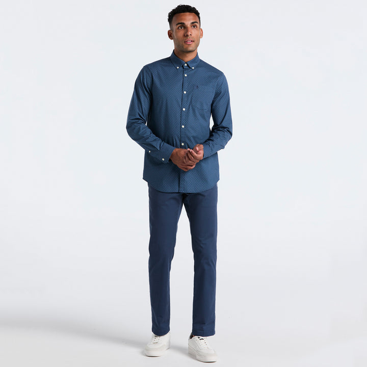 Camisa Manga Corta De Popelina Micro Diamond