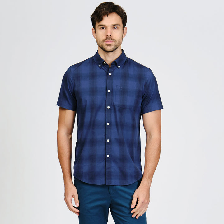 Camisa Manga Corta De Popelina A Cuadros