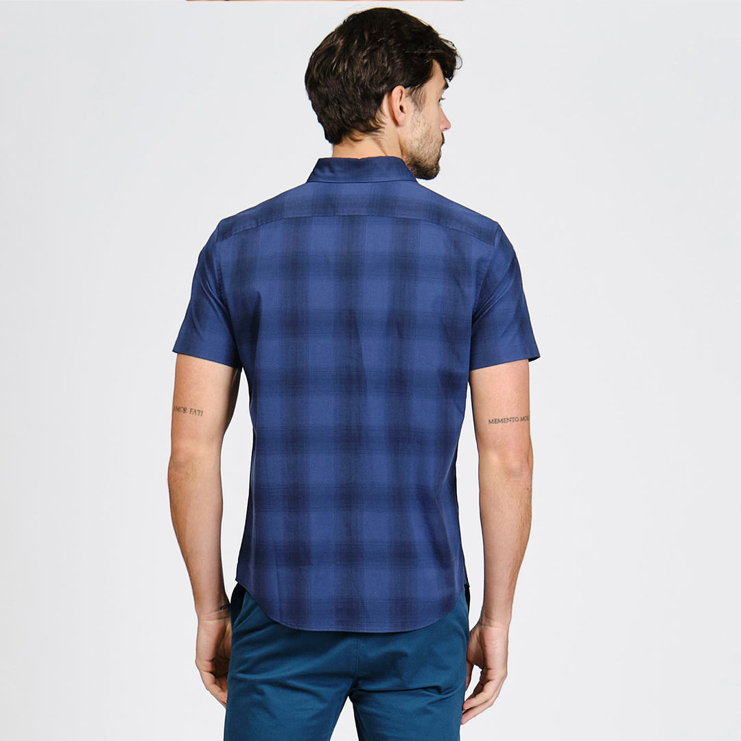 Camisa Manga Corta De Popelina A Cuadros