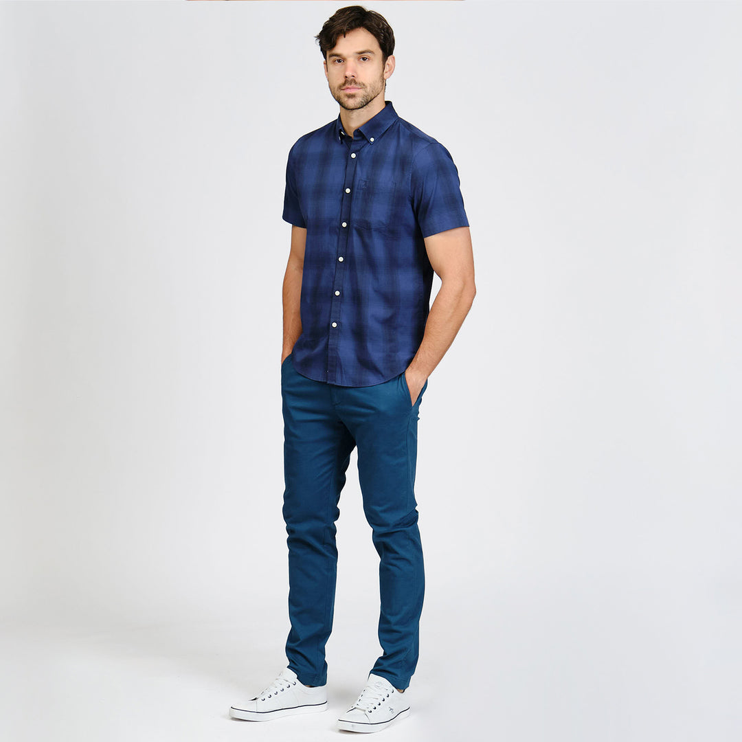 Camisa Manga Corta De Popelina A Cuadros
