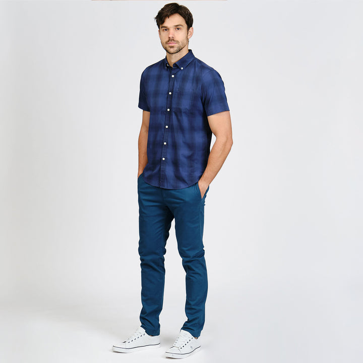 Camisa Manga Corta De Popelina A Cuadros