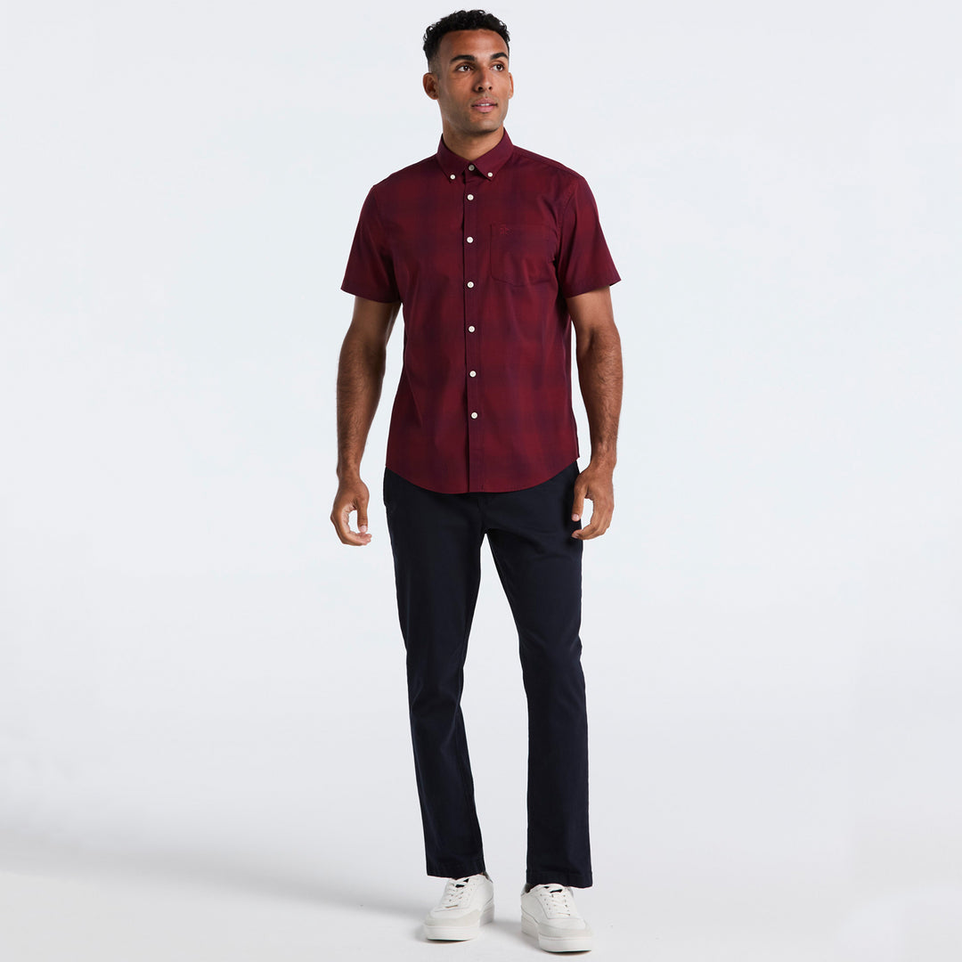 Camisa Manga Corta De Popelina A Cuadros