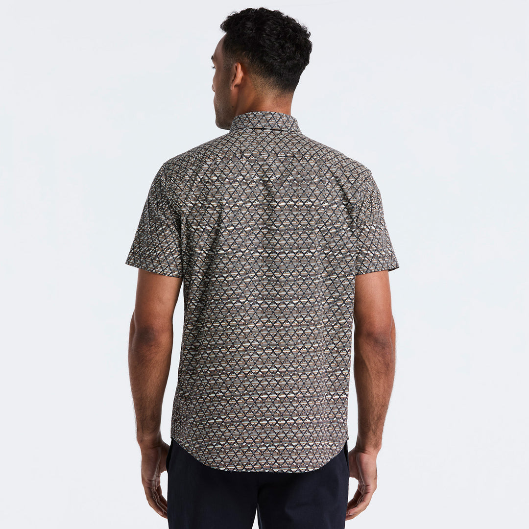 Camisa Manga Corta De Popelina Diamond Geo