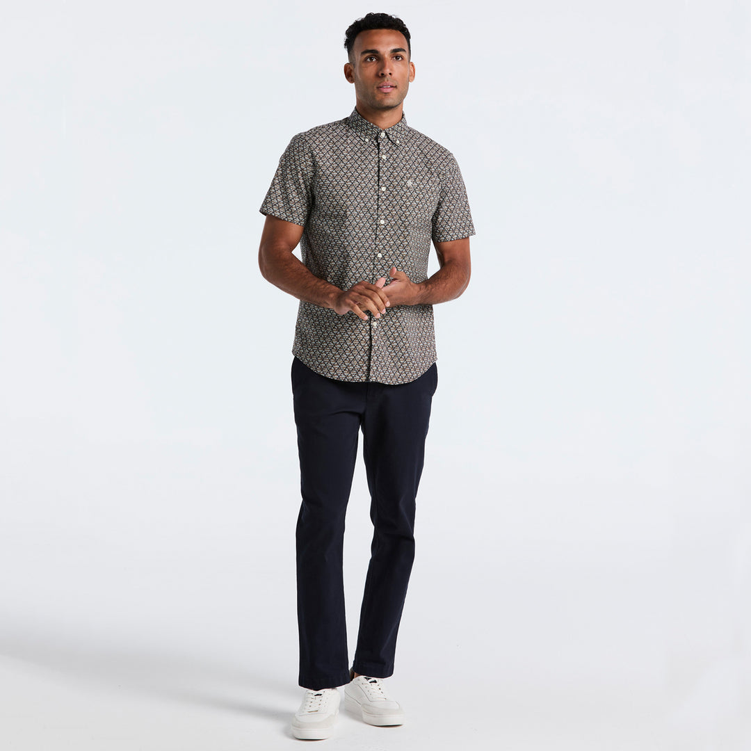Camisa Manga Corta De Popelina Diamond Geo