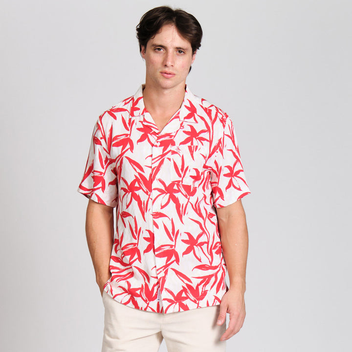 Camisa Manga Corta Full Print Floral