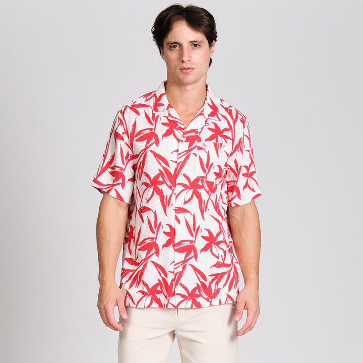 Camisa Manga Corta Full Print Floral
