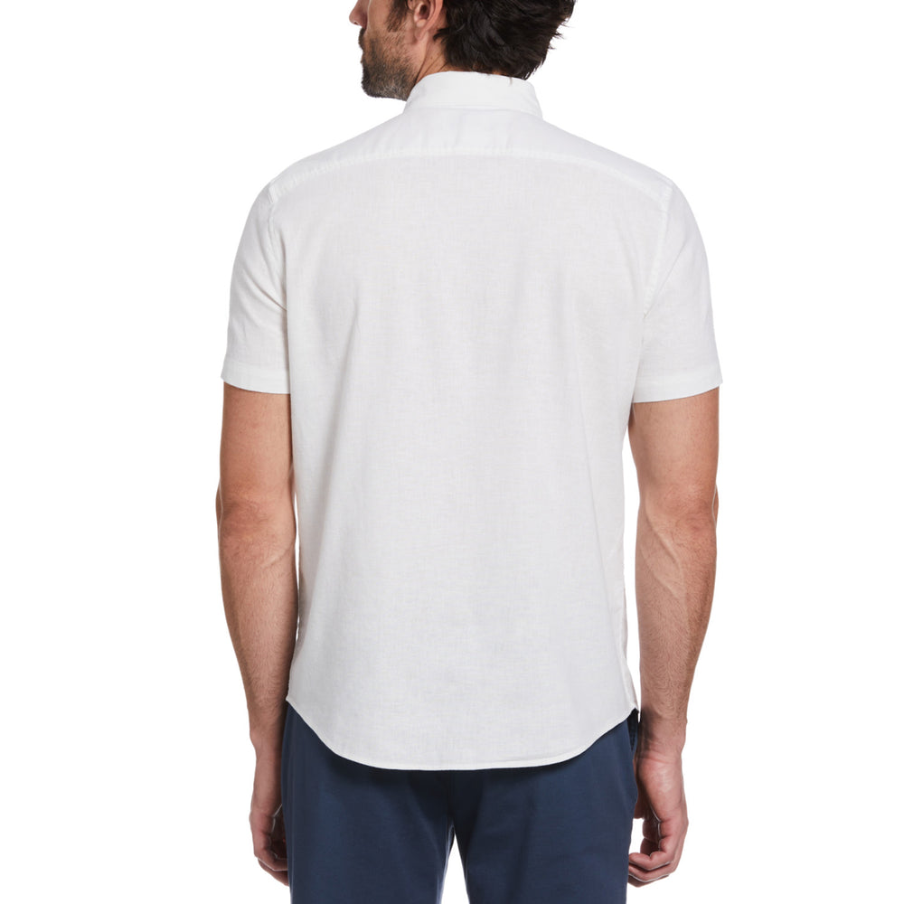 Camisa Manga Corta En Mezcla De Lino - Original Penguin México