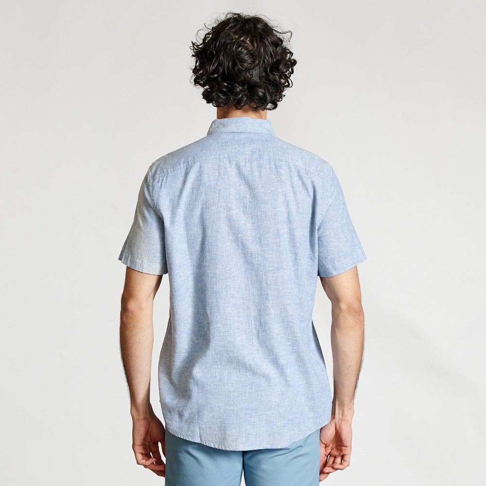 Camisa Manga Corta En Mezcla De Lino - Original Penguin México