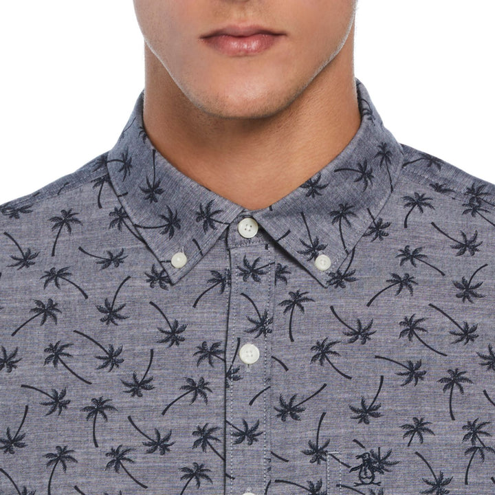 Camisa De Manga Corta Full Print Palmeras