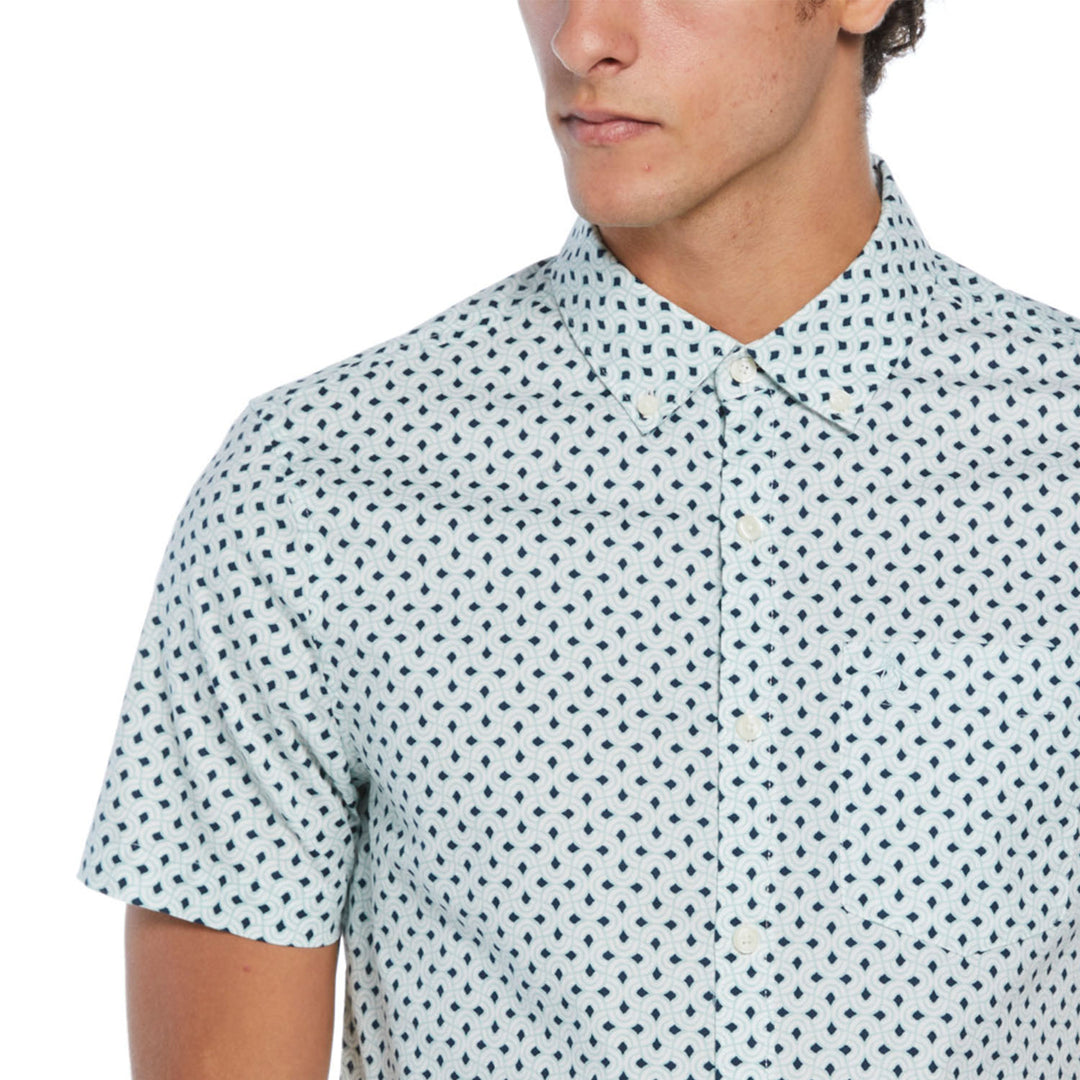 Camisa De Manga Corta Con Estampado Geo