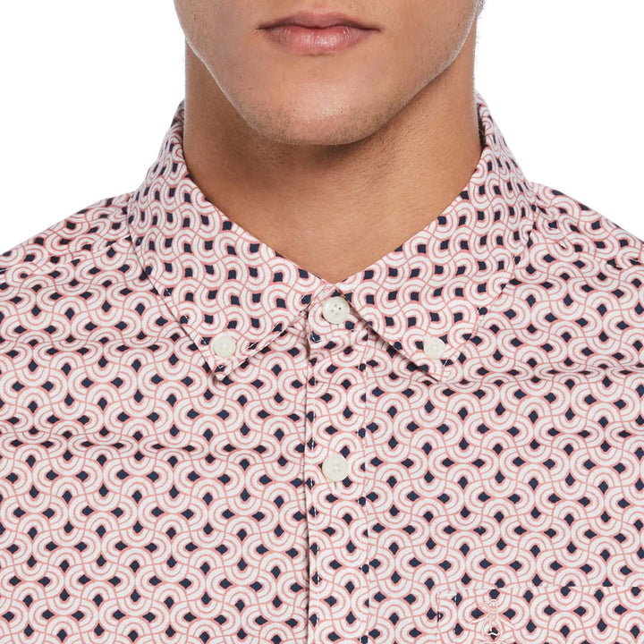 Camisa De Manga Corta Con Estampado Geo