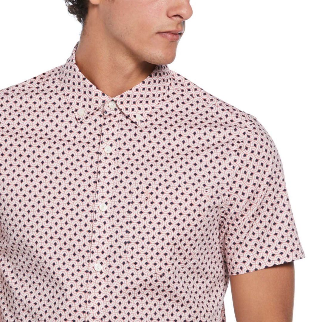 Camisa De Manga Corta Con Estampado Geo