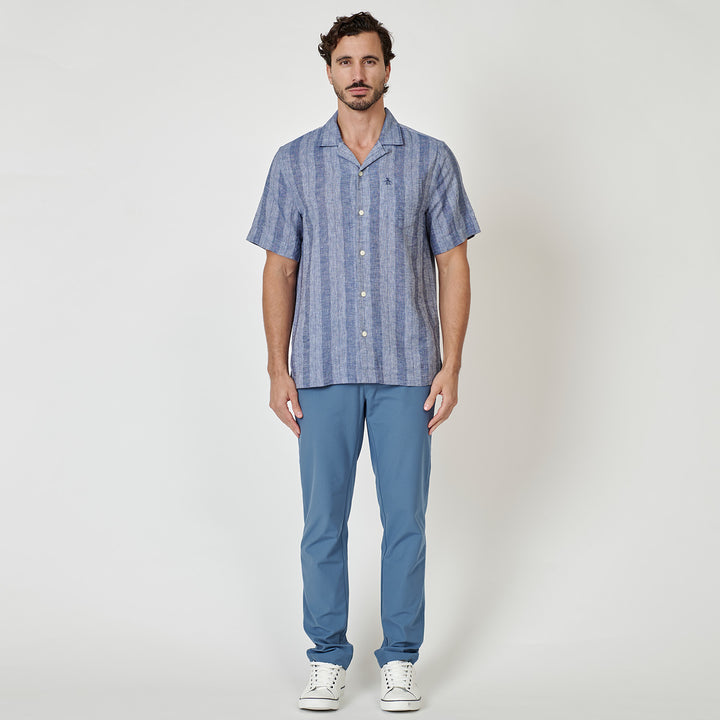 Camisa Manga Corta A Rayas Tonales