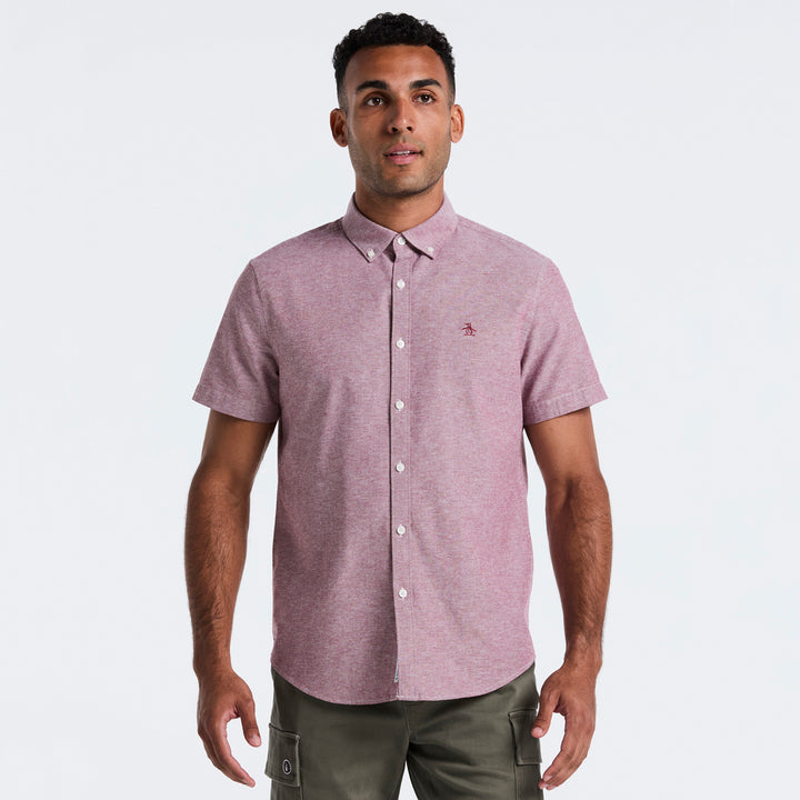 Camisa Manga Corta Oxford Sin Bolsillo