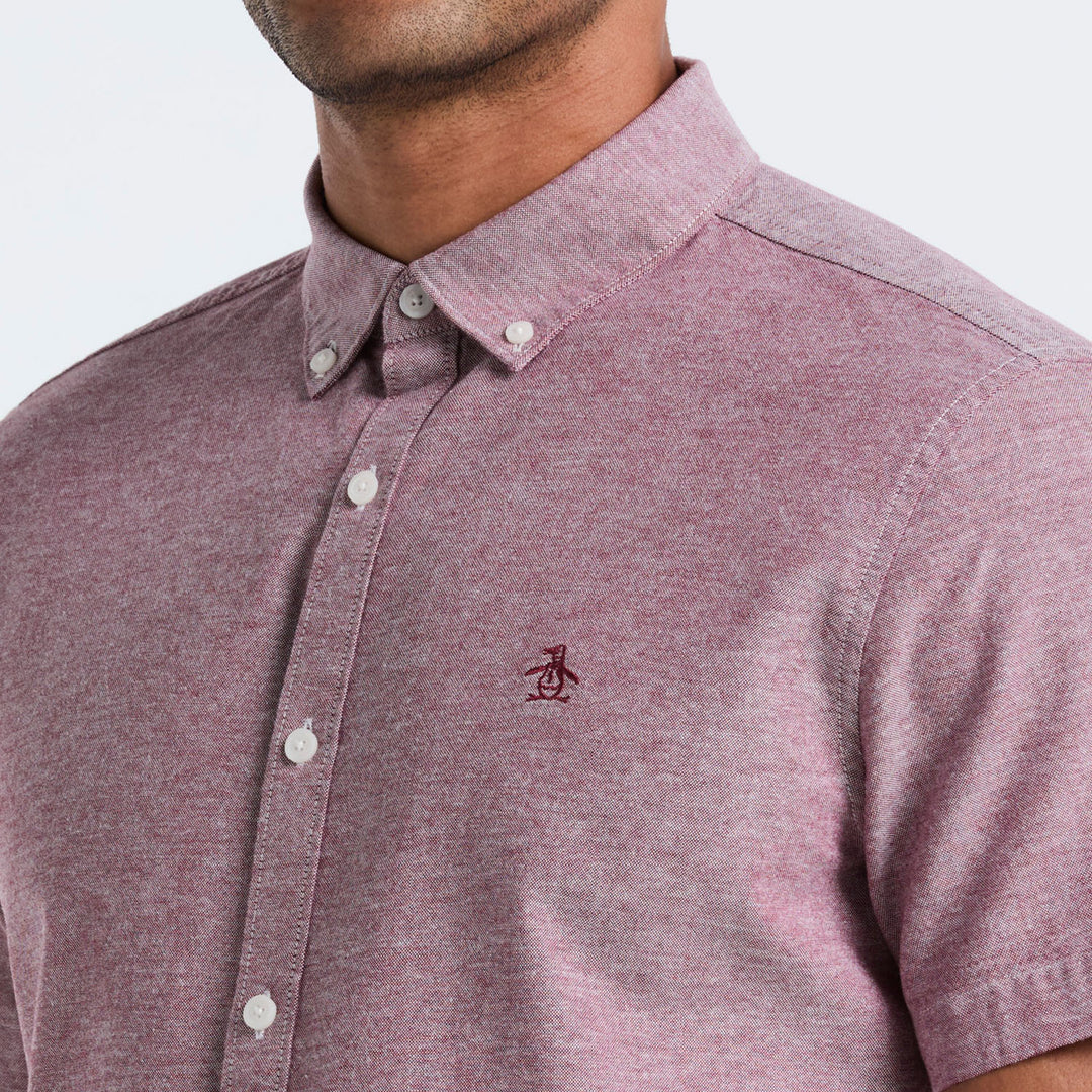 Camisa Manga Corta Oxford Sin Bolsillo