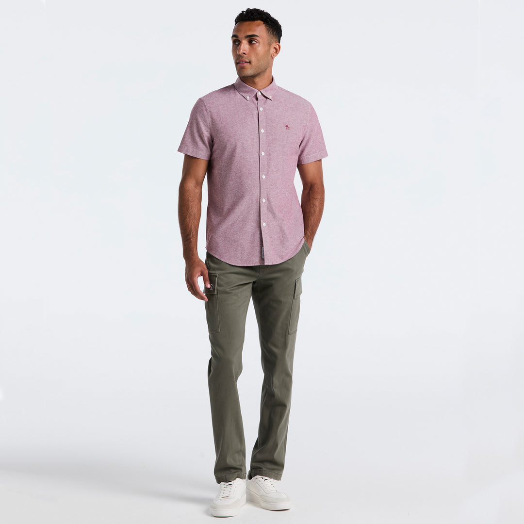 Camisa Manga Corta Oxford Sin Bolsillo