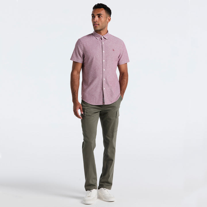 Camisa Manga Corta Oxford Sin Bolsillo