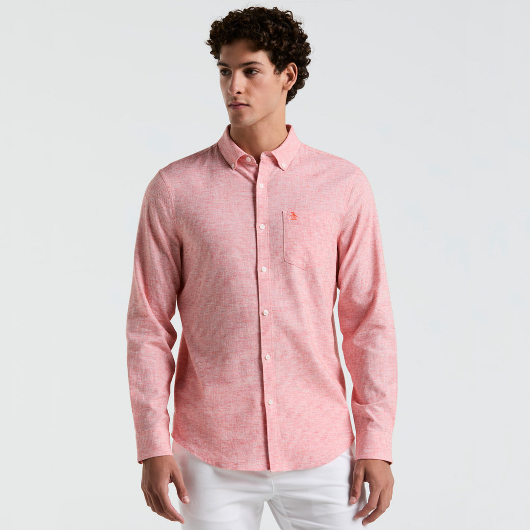 Camisa Manga Larga De Algodón - Original Penguin México