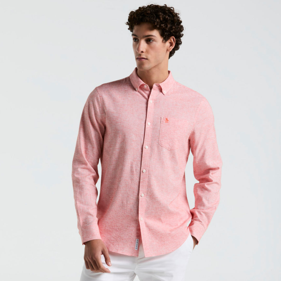 Camisa Manga Larga De Algodón - Original Penguin México