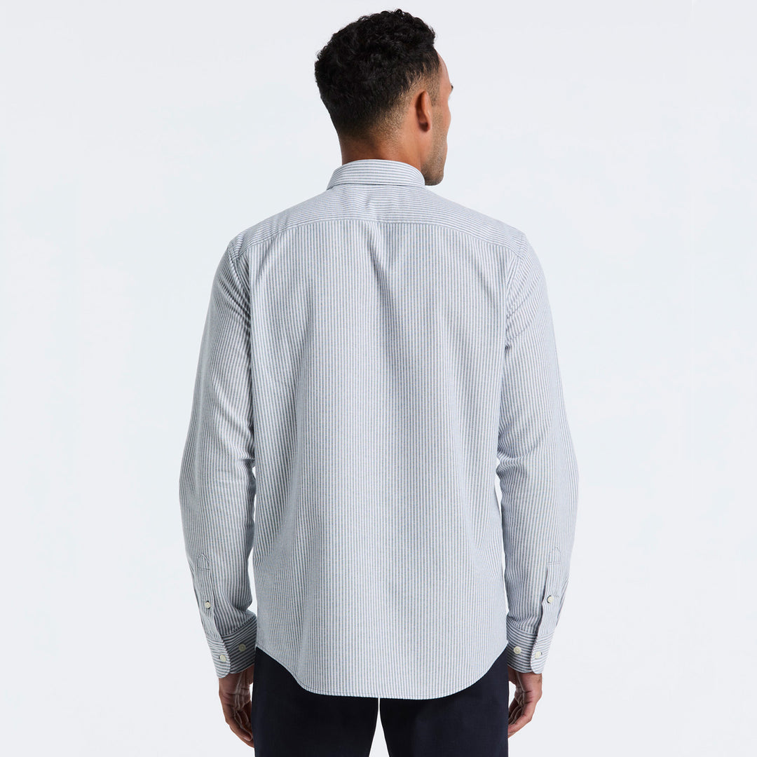 Camisa Manga Larga De Algodón Oxford A Rayas