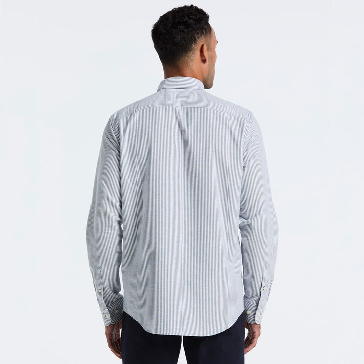 Camisa Manga Larga De Algodón Oxford A Rayas