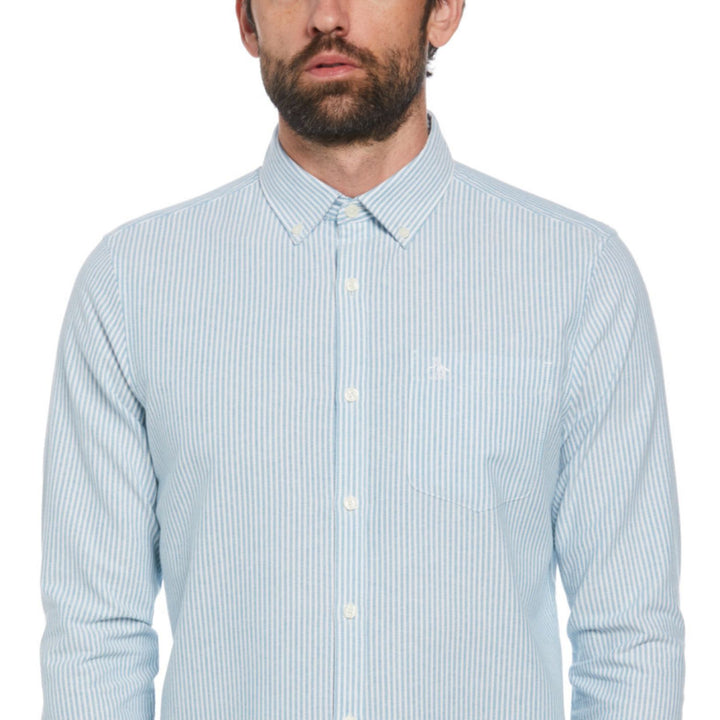 Camisa Manga Larga Oxford A Rayas